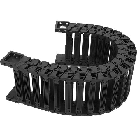 Chaîne porte-câbles nylon souple silencieuse, série réservoir industrielle, guidage flexible 0,7/1m, S40 x 50, longueur 1 mètre (1/5)