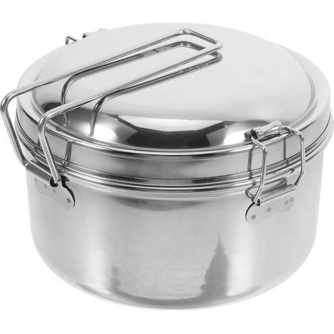 Boîte à bento portable double paroi en acier inoxydable avec (1/5)