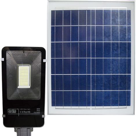 000114 Luz de carga solar con mando a distancia y soporte 60W