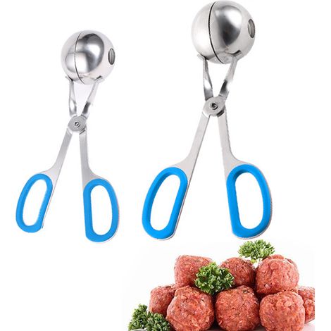Forme À Boulettes - Acier Inoxydable 304 - Poignées Antidérapantes Détachables - Pour Viande, Pâtisserie, Melon, Glace - 2 Pièces (1/5)