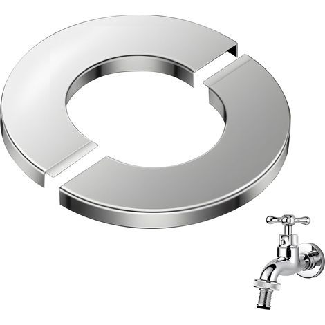 Faucet Rosettes, Center Opening, Stainless Steel, Diameter 26 mm, For Bathroom Kitchen (1/5)