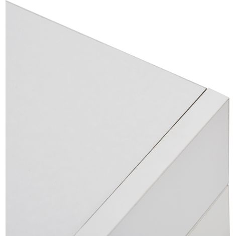(316190194WAA) Meuble de salon en blanc. Meuble de rangement en blanc, brillant. Comprend une lumière LED. Équipement culinaire moderne. Meuble de rangement en bois. (1/5)
