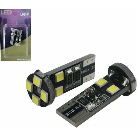 Set mit 2 Stück LED-Lampen für Begrenzungs-/Positionsleuchten T10 W5W, 8 SMD, 12V, CAN-Bus – fehlerfrei (ohne Fehlermeldung), im