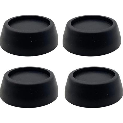 4 Stück Waschmaschinenfüße Anti-Vibrations-Pads Geräusch-Anti-Vibrations-Füße für Waschmaschinen und Waschtrockner Gummi-Anti-Vibrations-Pads, Schwarz