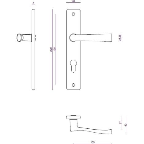 Juego FLEX VACHETTE 195 mm Cromado Satinado i-Wrench - 206336