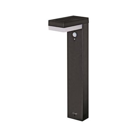 Ribimex – Borne solaire Elina 50cm – Détecteur de mouvement 90° jusqu'à 8m – IP44 – Corps inox peint – 3 modes d'intensité lumineuse (1/5)