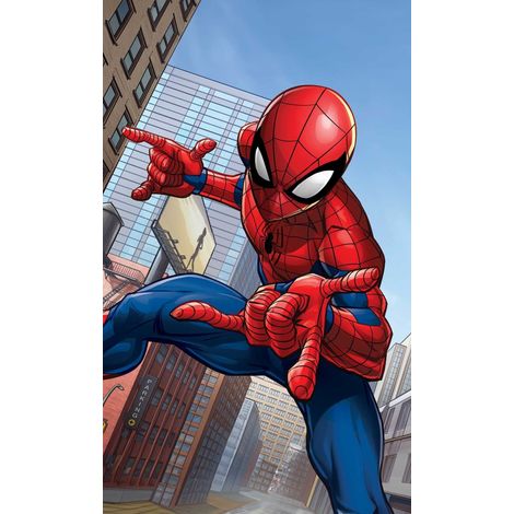 Serviette en coton Spiderman pour enfants, 30 x 50 cm, pour le visage et les mains, Marvel