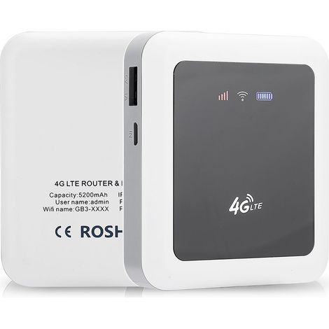 Routeur WiFi sans fil Mini Routeur portable universel sans carte SIM Blanc 4G 3G (Version Europe Asie Afrique) (1/5)