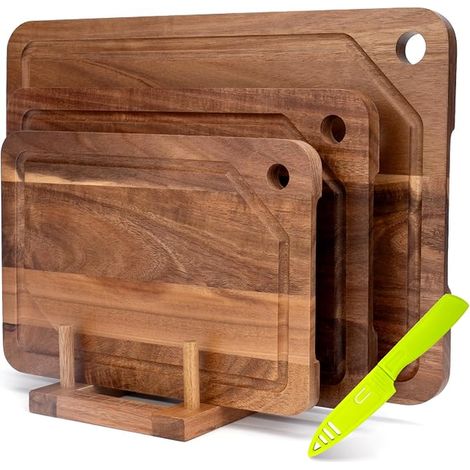 Acacia Wood Chopping Boards with Holes (1/5)