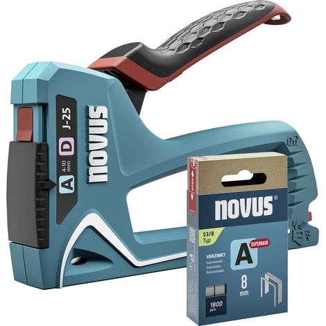 Novus Tools J-25 030-0459 Agrafeuse manuelle pour type d'agrafe Type 53, Type 53F, Type 37, Type 11 Longueur de l'agraf