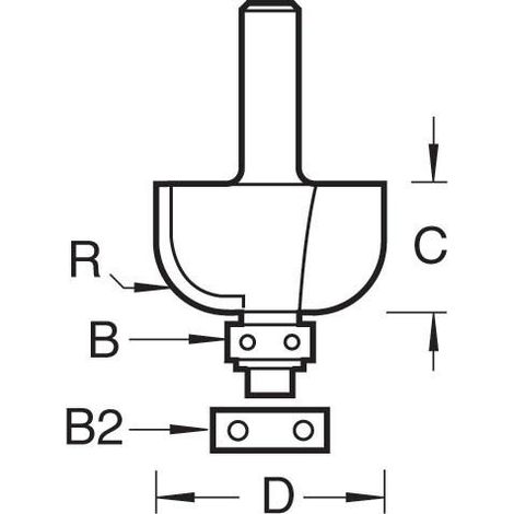 TREND 46/270X1/4 BEARING GUIDED COVE CUTTER