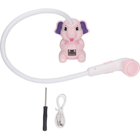 Tête de douche bébé thermomètre en forme d'animal, flexible et étanche IPX7, jouet d'eau (1/5)
