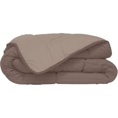 HUDSON Lightweight Microfiber Duvet 200g/m² 140x200cm Taupe & Linen