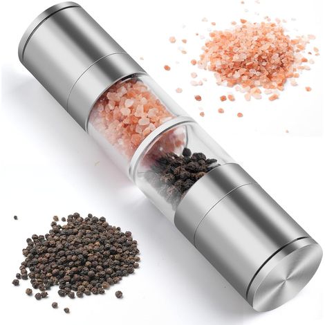 Tragbare 2-in-1-Pfeffermühle – Silber (1/5)