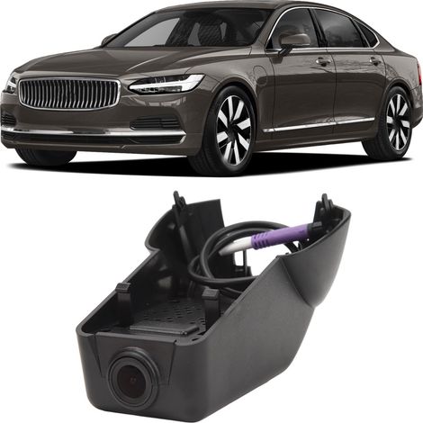 (Video verfügbar) Modifikation für Volvo XC60 S90/V90 2022-2024: Dashcam mit 64 GB Speicher, kabellos (WEW-10), ultraklarer 4K-Linse. (1/5)