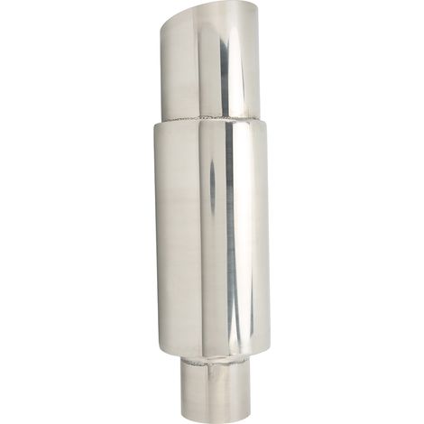 Silencieux d'échappement insonorisé en acier inoxydable, entrée 2,5 po, sortie 3,5 po, embout de tuyau d'échappement arrière (1/5)