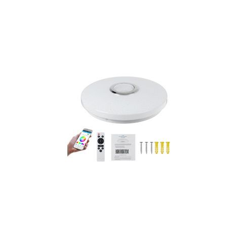 Plafonnier LED Bluetooth 31 cm avec Haut-Parleur RGB Multicolore 36W - Lampe de Plafond Ronde avec Télécommande et Application Musicale (1/5)