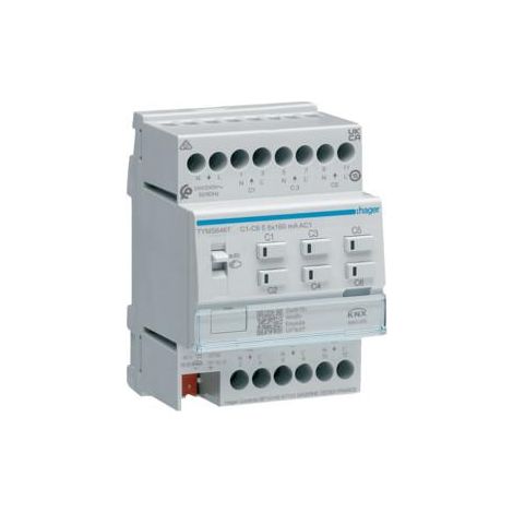 ACTIONNEUR DE CHAUFFAGE 6 VOIES KNX SECURE 24/230 V TYMS646T 3250610050125 HAGER