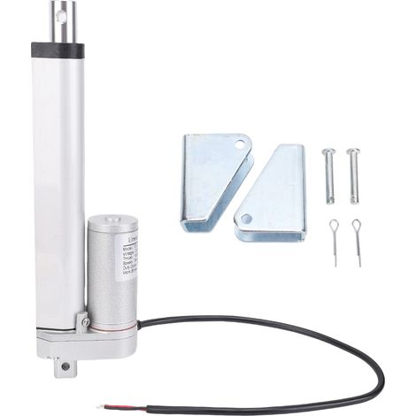 Ortviai Vérin linéaire 12 V, course de 150 mm, force de 1500 N, vitesse 5 mm/s pour camping-car, lit électrique, stores