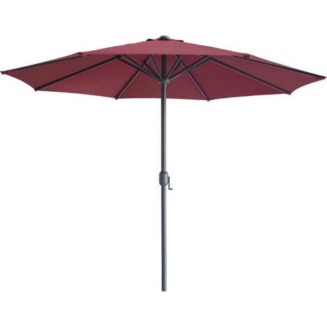 Primaster Sonnenschirm Kreta dunkelrot Ø 300 cm Marktschirm (1/3)