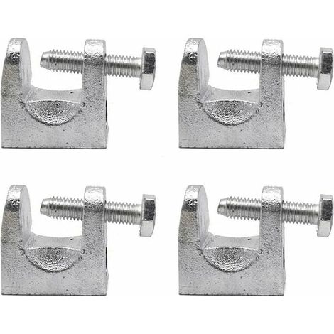 4 Pièces Pince Poutre, Pinces Support Acier Galvanisé, Pince Poutr, Pince Pour Profilé KCK, Ouverture 25mm, Utilisé Dans l'électricité, le Pétrole, la Construction, l'acier et d'autres Industries (1/5)