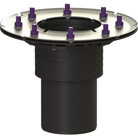 KESSEL - Corps de base Ecoguss - bride à compression, DN 100, vertical, sans siphon, 48812