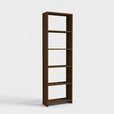 Estantería salvavidas de pared de 5 estantes New - Nogal (1/5)