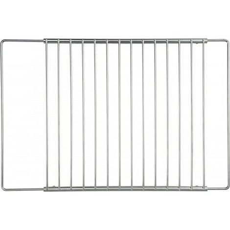 Grille de four universelle. Équipez votre four d'une grille supplémentaire. Acier inoxydable. Largeur variable de 33 à 61 cm.