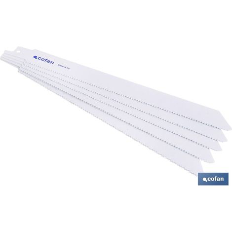 Lame de scie alternative bimétallique 130 x 14 mm, 14 dents par pouce, lot de 5 unités