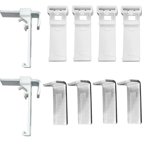 6Pcs Support de Serrage pour Rideaux Enrouleurs 6 Pièces sans percer Support de Serrage Store Enrouleur Duo pour Store Enrouleur PVC Fenêtre en Bois Vantaux de Porte (1/5)