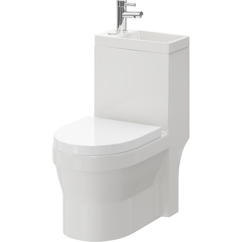Ideal 2 in 1 Combination Toilet and Basin Suite with Soft Close Toilet Seat and Mono Basin Mixer Tap (1/5)
