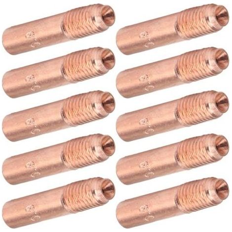 Set mit 10 0,9-mm-Kupfer-Leitdüsen - MIG-Schweißdüsen für industrielle Anwendungen - Schnelle und einfache Installation (1/4)