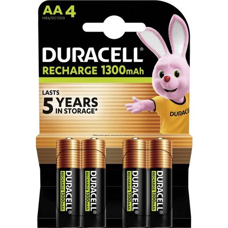Duracell Batteria ricaricabile Stilo (AA) NiMH 1300 mAh 1.2 V 1 pz. (1/2)