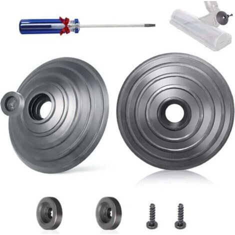 Ersatzräder für Dyson V6 V7 V8 V10 V12 DC58 DC59 DC62 DC72 DC74 SV10 SSV12 SV20, Direktantrieb-Reinigungskopf-Zubehör 35W 50W, 2 Räder + 2 Schrauben + 2 Befestigungsteile + Schraubendreher (1/4)