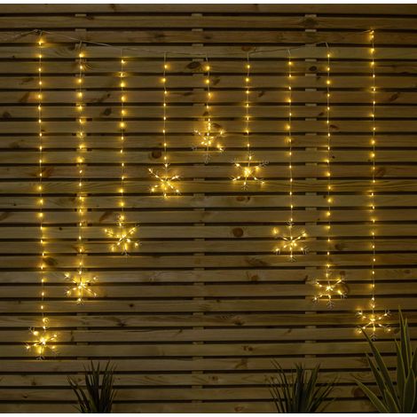 1.2m x 1.2m FlexiBrights Christmas Snowflake Curtain Lights with 267 Warm White LEDs (1/5)