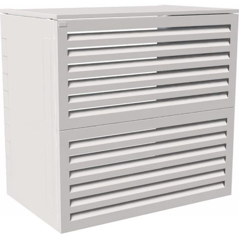 Cache clim acoustique extérieur Atole aluminium 130x135x85cm blanc