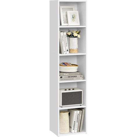 Bibliothèque, Étagère sur 5 Niveaux, Meuble de Rangement Ouvert (1/5)