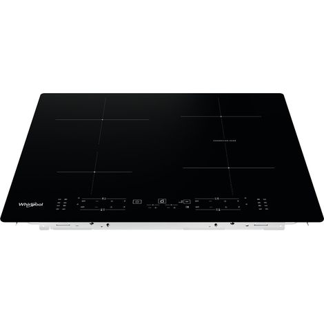 Whirlpool – Plaque à induction intégrée 59 cm – 4 zones de cuisson – Commande tactile – Puissance 7200 W – Noir