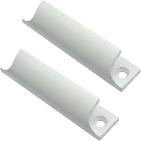 Poignées de porte coulissantes pour portes de balcon, portes coulissantes, tiroirs, 2 pièces, blanc