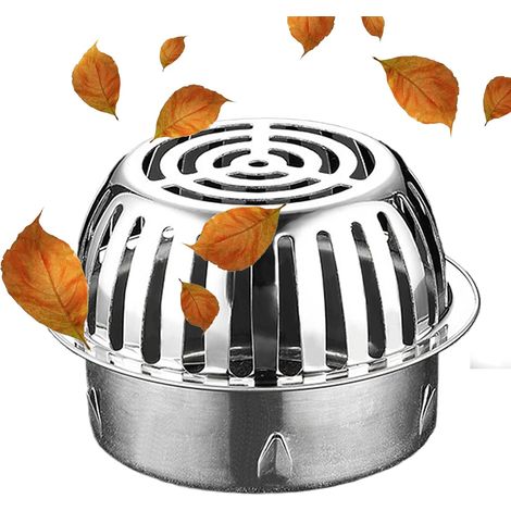 Cache de Drain de Douche Filtre en Acier pour Toit, dôme, Sol  Caches d'écoulement pour douche anti-cheveux pour gouttière, extérieur, sous-sol, jardin, cour, maison, salle de bain, (1/5)