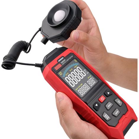 Digitales Luxmeter 200000 Lux, Beleuchtungsstärkemessgerät mit Fc-Messung, professionelles Photometer zur Lichtsteuerung. (1/5)