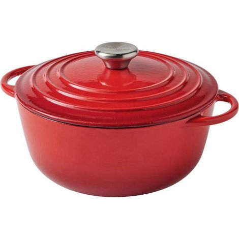 Brandani Casseruola Cocotte Rossa Ghisa Smaltata 3 lt