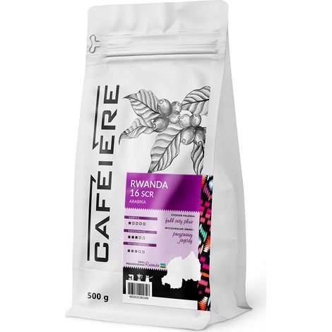 Granos de café cafeiere Arabica Rwanda, 16 scr, 500 g (1/5)