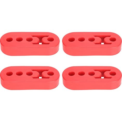 Support de ligne d'échappement universel réglable en polyuréthane rouge, 4 pièces, 12mm (1/5)