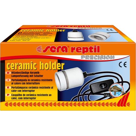 sera Supporto in ceramica per rettil – Supporto in ceramica con cavo di alimentazione e interruttore per installazioni terrari, 1 pezzo (1 pezzo)