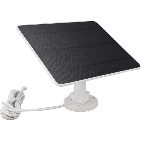 Panneau solaire 12 W pour caméra de sécurité, panneau solaire monocristallin en silicium d'extérieur, chargeur pour sonnette, ventilateur, lampe torche, petit moteur (1/5)