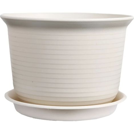 Pot de fleurs épais pour intérieur et extérieur avec soucoupe (1/5)