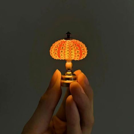 Veilleuse vintage oursin, petite lampe de table décorative LED créative pour bureau