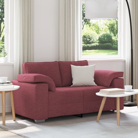 Sofa Weinrot 160 x 77 x 82 cm Stoff vidaXL (1/5)