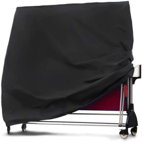 Housse de protection de table de ping - pong 210d Oxford 165 75 185cm couverture anti - poussière de table de ping - pong pliante noire couverture étanche de table de ping - pong pliante (1/4)